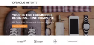E-commerce tool Oracle Netsuite Homepage