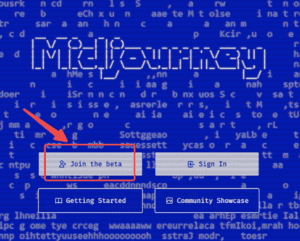 Midjourney-logging page-Screenshot