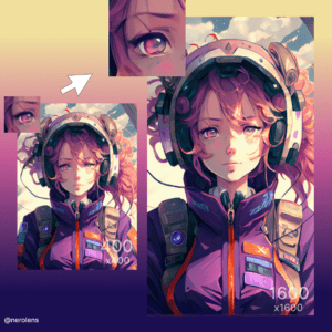 image generated by nijijounery and upscaler by Nero AI