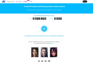 find the nero ai face animation page first