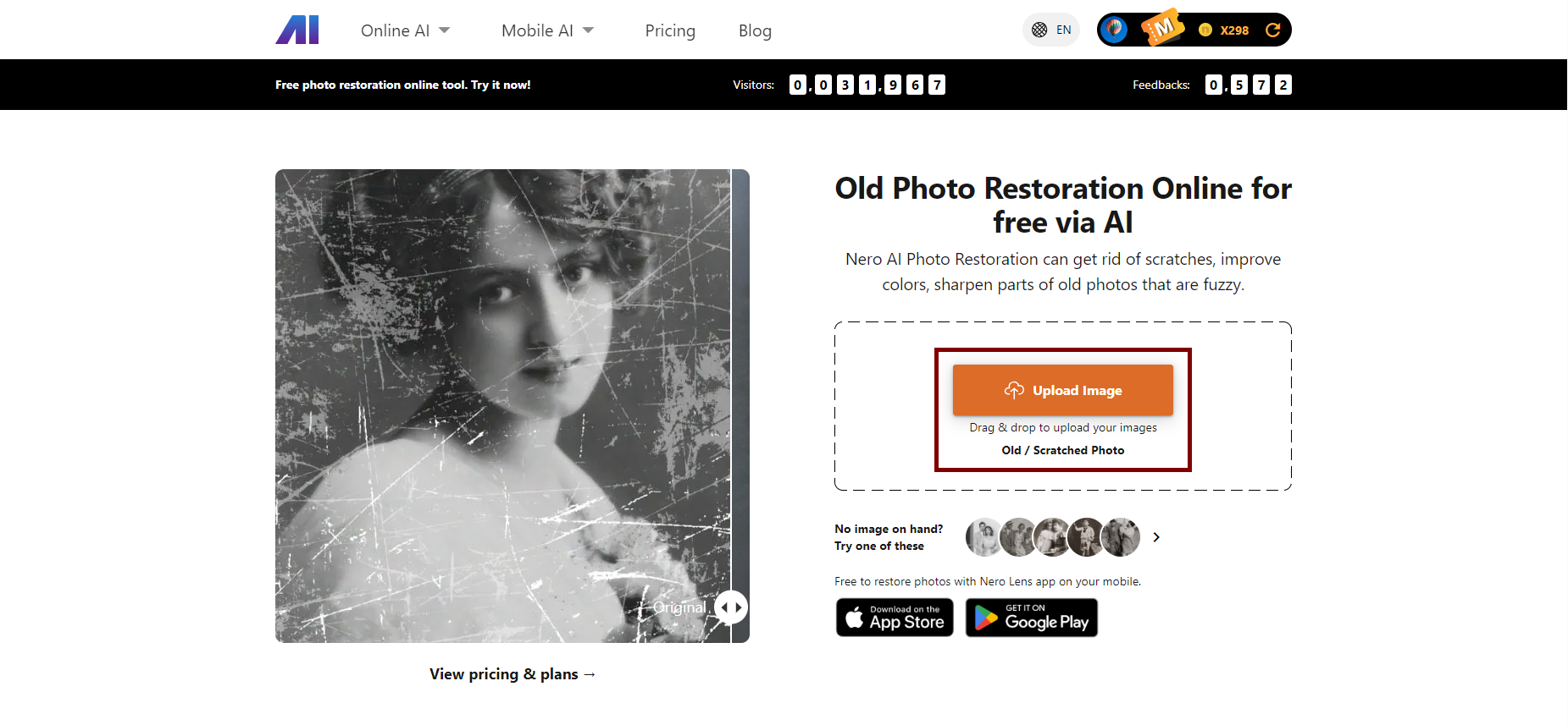 Photo Restoration homepage