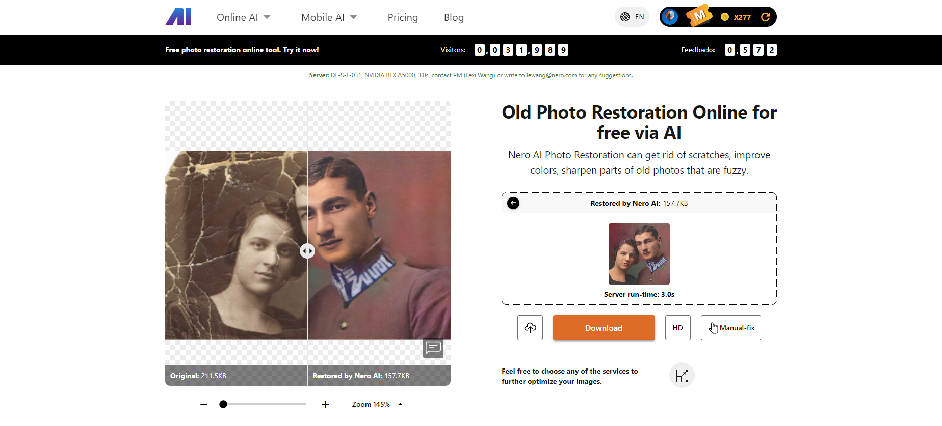 Photo Restoration result