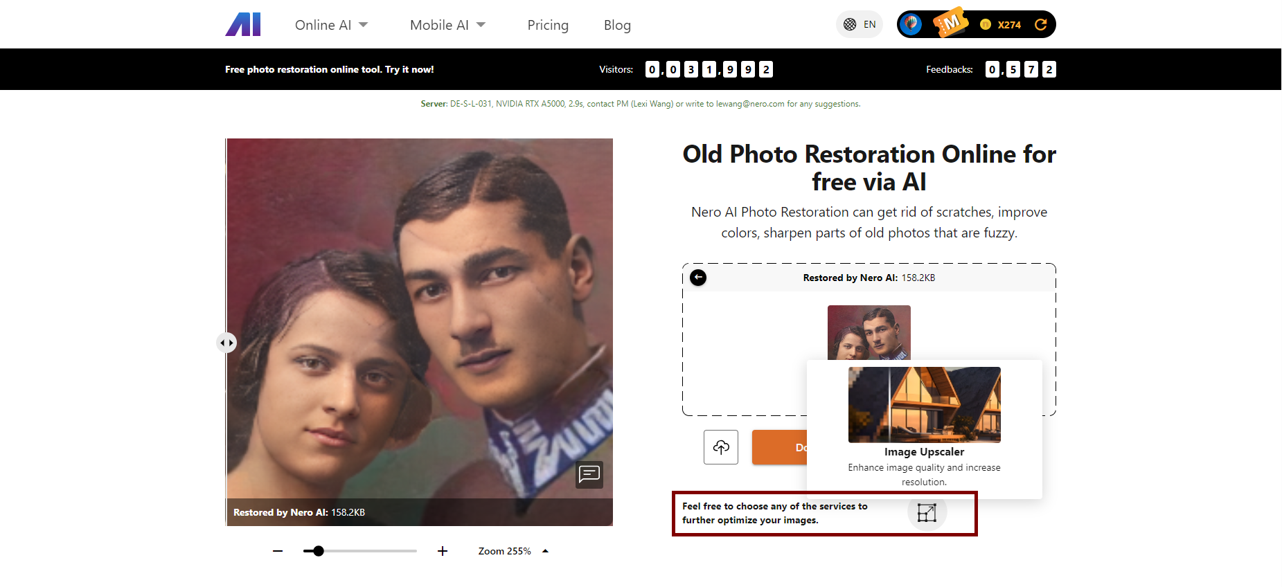Image Enhancement entry on Photo Restoration webpage