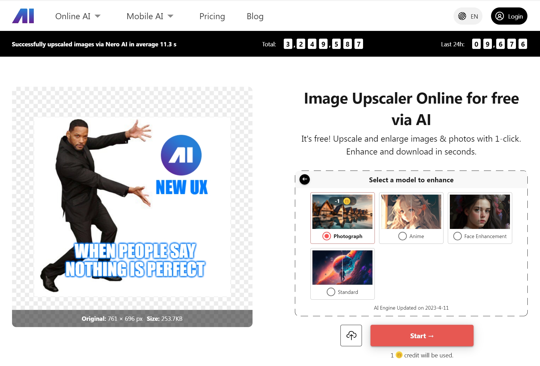 Try Nero AI Tool Free!#Enlarge#Animate#Colorize#Restore#Avatar#Tag