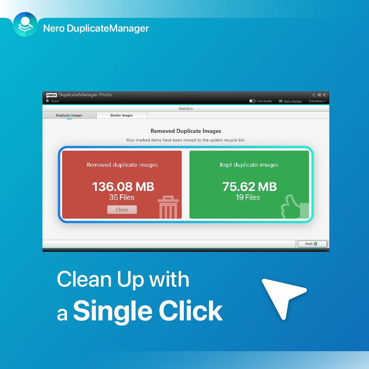new features for nero duplicate manager 2024-clean up