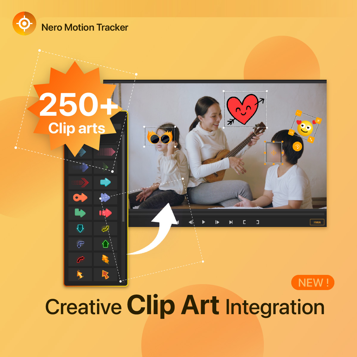 new features for nero motion tracker 2024-clip art