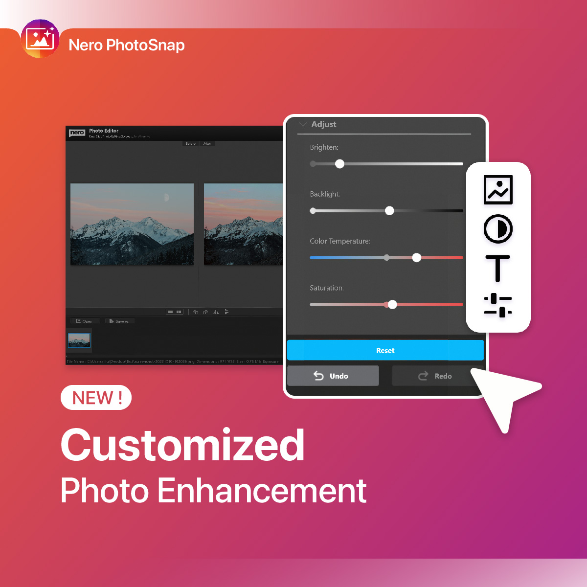 new features for nero photosnap 2024-face enhancement