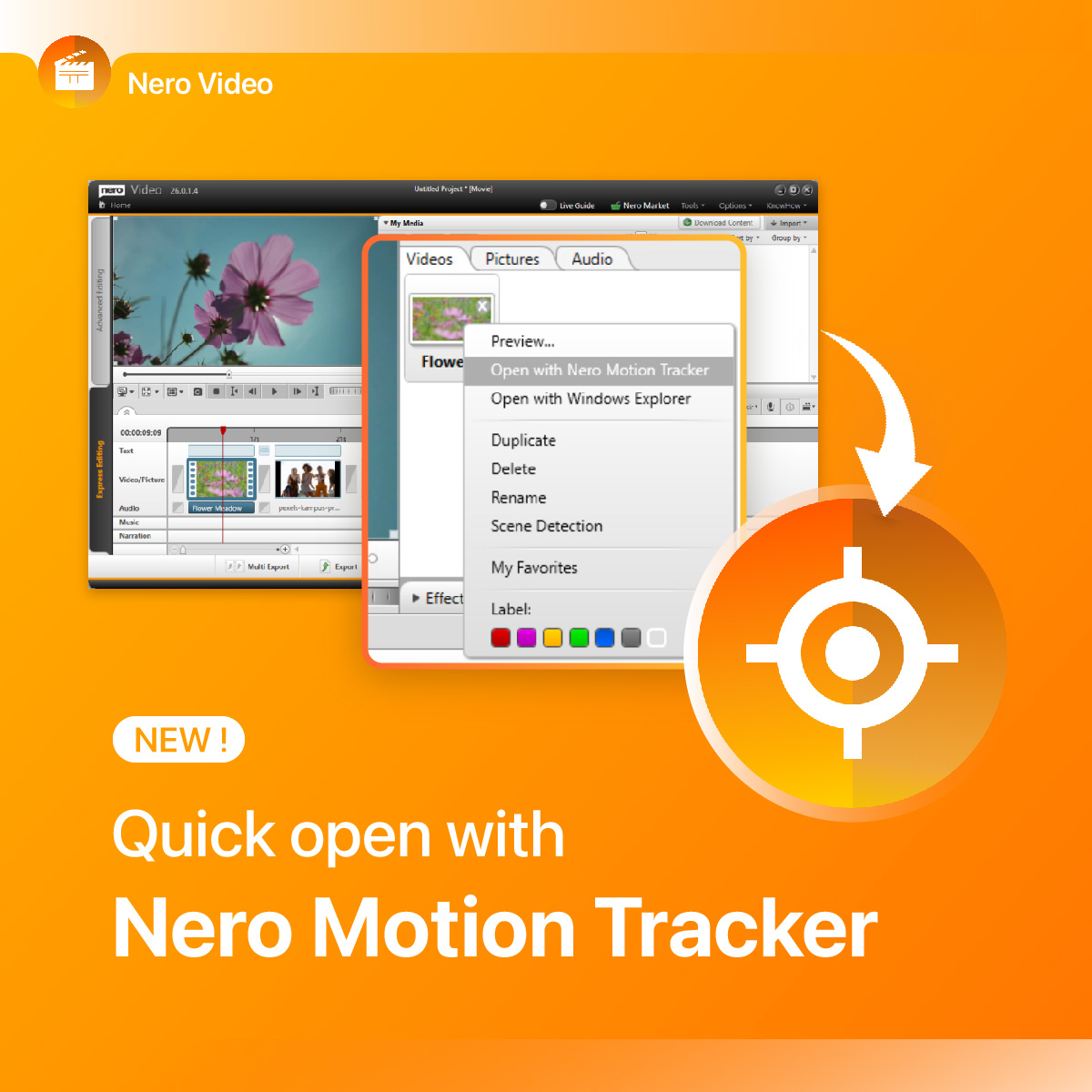 new features for nero video 2024-motion tracker