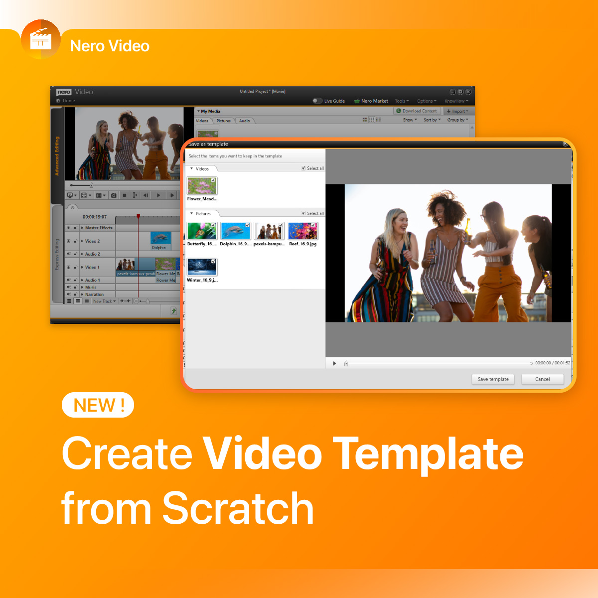 new features for nero video 2024-video template