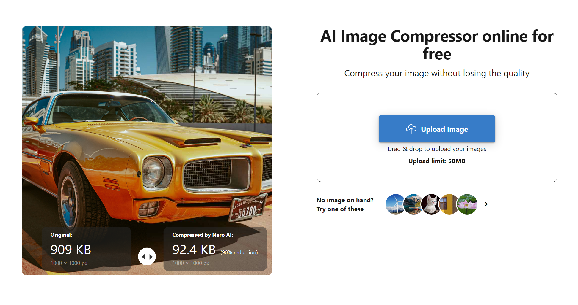 new product for nero ai-image compressor