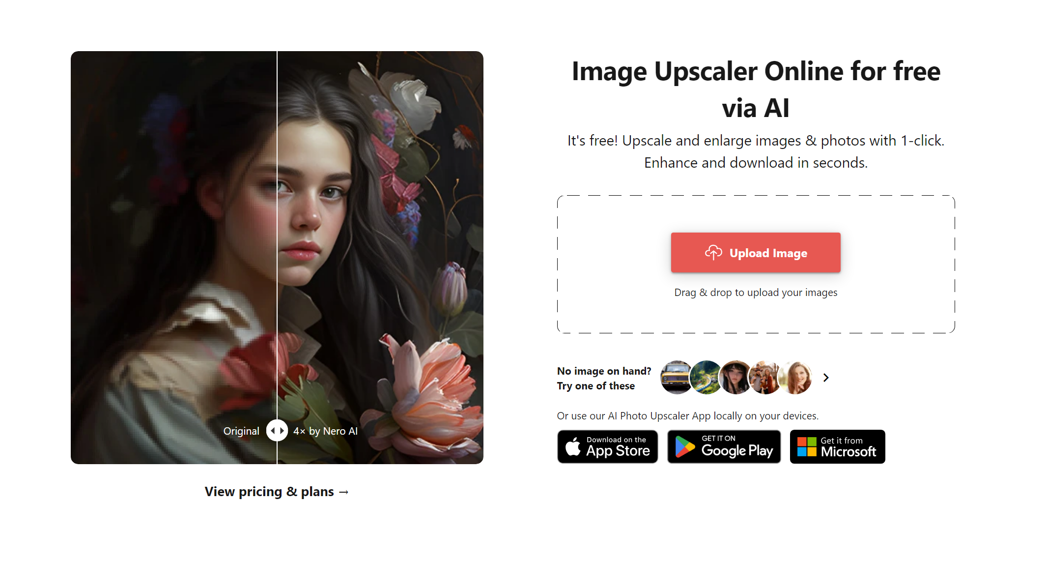 new ux for nero ai image upscaler