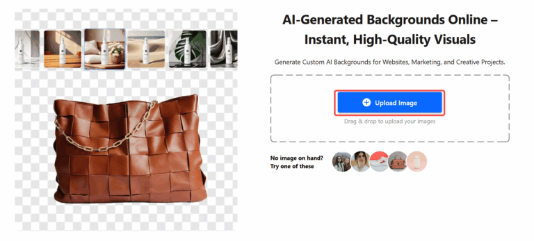 Upload an image of Labubu to Nero AI background generator