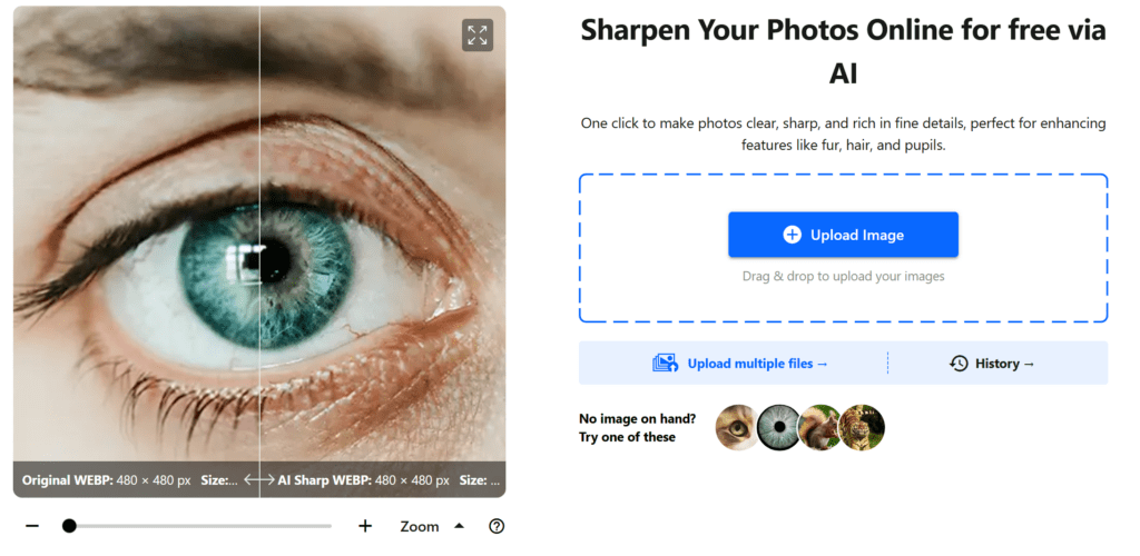 Nero AI Image Sharpener online service