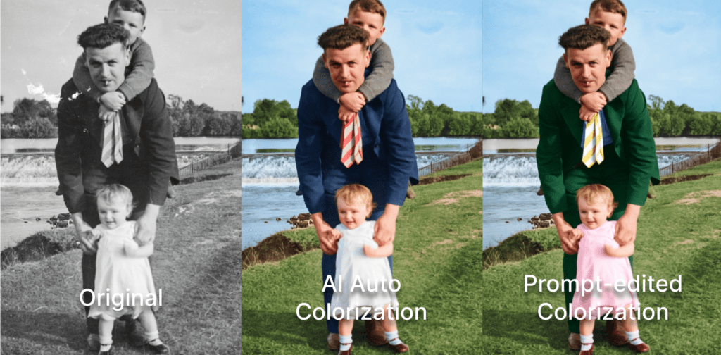 Prompt editing colorization result comparison